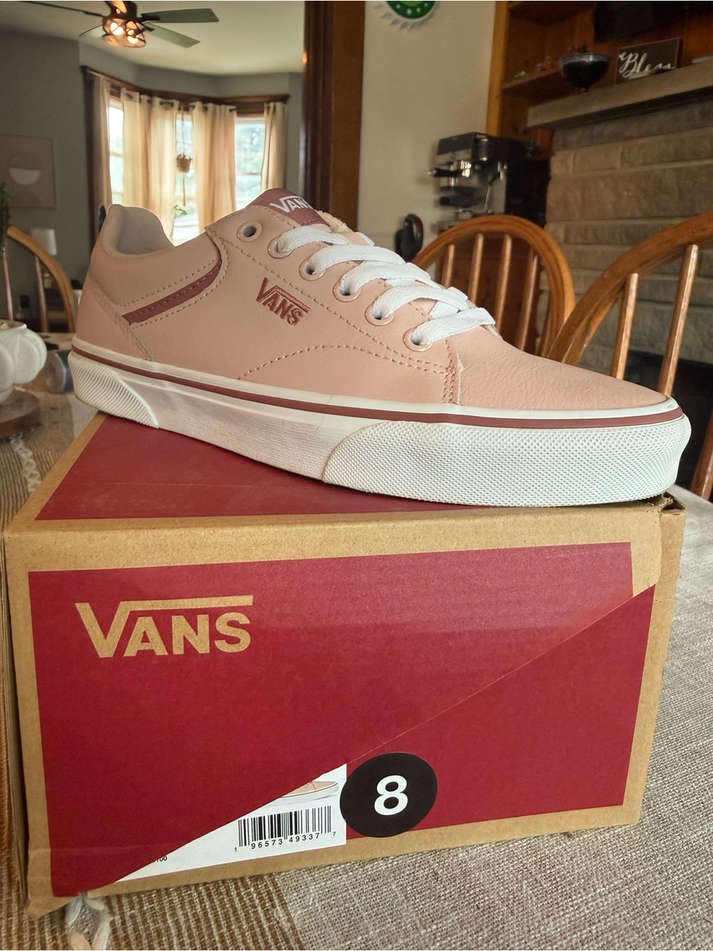 Vans Women’s Pink Low-Top Lace-Up Sneakers
